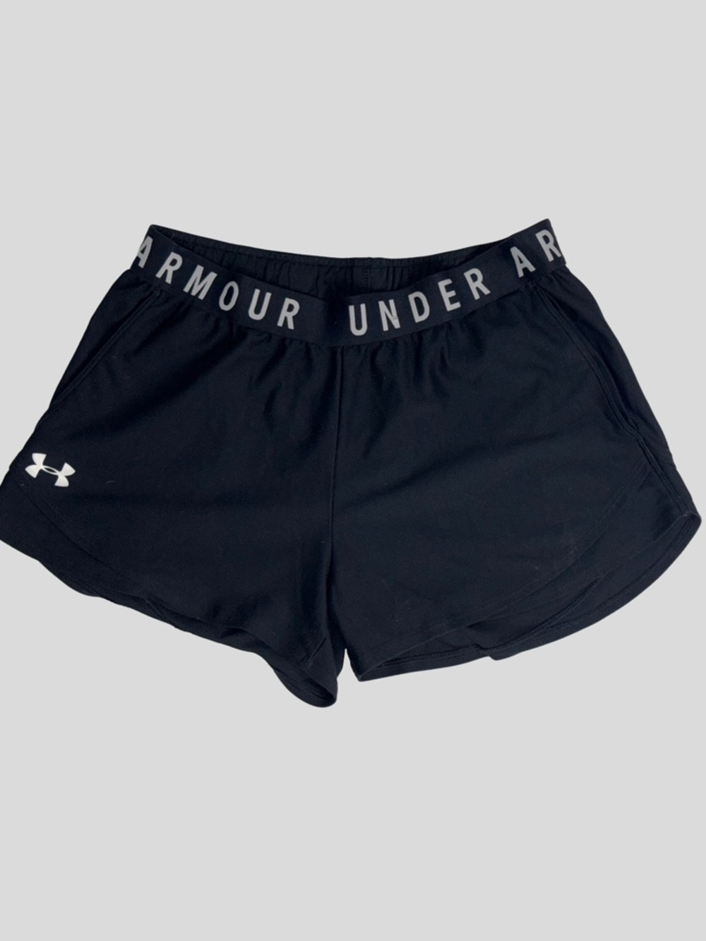 Under Armour Black Women's Athletic Shorts with Logo Waistband